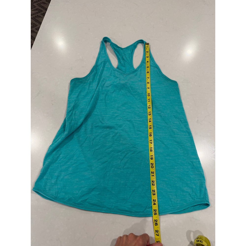 Lululemon Teal Space Dye Twisted Back Racerback Tank Top Womens Size 6/8 - Picture 7 of 7